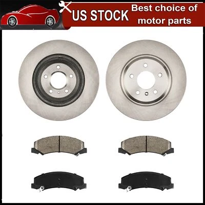Front Brake Rotors & Ceramic Pads For Cadillac DTS 2006-2011 Chevrolet Impala Foto 1 de 4