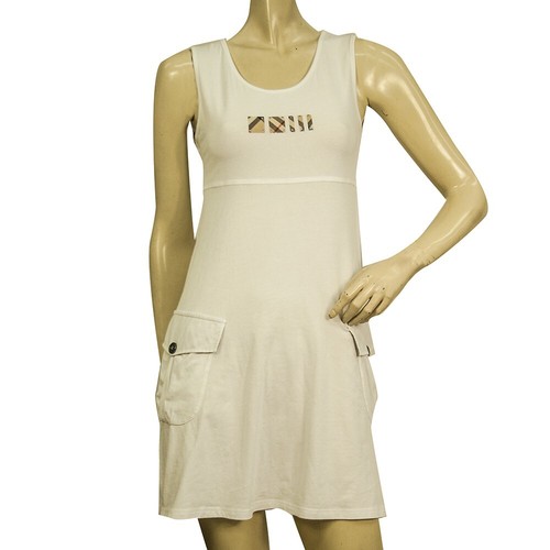 Mini abito senza maniche bianco Burberry taglia 14 anni ragazza o XS donna