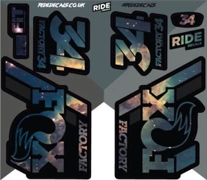 Fox 34 2018 Fork Decals/Stickers - Ride Decals - Nebula - Licensed By Fox - Picture 1 of 1