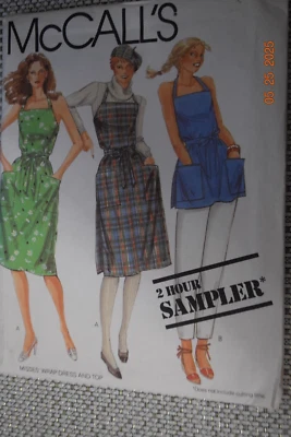 Delantal de vestido envolvente con patrón de muestra de 2 horas McCall's talla 6-20 sin cortar Foto 1 de 2