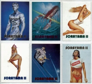 1994 Sorayama Serie 2 - Kompletter Teilsatz mit 6 Karten Folie gestempelt [Comic Bilder] - Bild 1 von 2