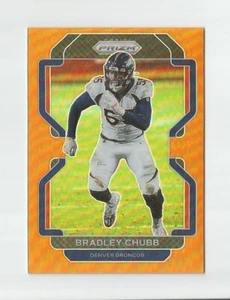 2021 PANINI PRIZM ORANGE PRIZM BRADLEY CHUBB #d 185/249 DENVER BRONCOS - Foto 1 di 2