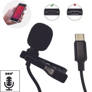 Mini Portátil Android Tipo C USB Micrófono Clip Solapa Micrófono Grabación de Video - Imagen 1 de 4
