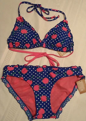 ARIZONA Juniors M Hipster Panty Halter Sujetador de Natación Bikini Nuevo con Etiquetas Traje de Baño Foto 1 de 4