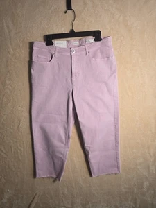 J.Jill Denim Damen 16P High Rise Straight Crop Jeans Lt Lilac Haze Raw Hem 175 - Bild 1 von 7