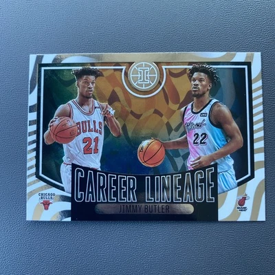 2020-21 PANINI ILLUSIONS JIMMY BUTLER BULLS HEAT CAREER LINEAGE INSERT #17 - Image 1 of 2