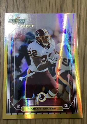 2006 Score Select - Carlos Rogers#281 Gold Zone #09/50 GO Redskins - Image 1 of 2