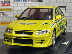 1:18 *BOXED* FAST AND FURIOUS 2002 Mitsubishi Lancer Evolution VII Green Brian’s - Foto 1 di 10
