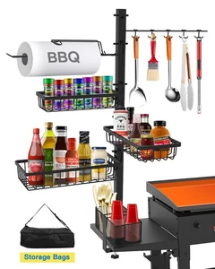Griglia Caddy per Blackstone Accessori per Griglia, BBQ Grill Caddy con Carta... - Foto 1 di 6