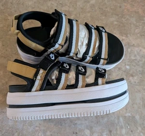 Nike Icon Classic Plateau Sandale schwarz weiß (2021) #DH0224-002 Damengröße 7 - Bild 1 von 14