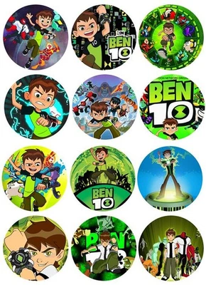Ben 10 Omnitrix Vilgax Essbar 12 Muffin Zuckermasse Tortenbild Tortenaufleger - Bild 1 von 4