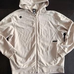 DESCENTE Men's Full Zip Hoodie Jacket tan color size M US  or L Japón  - Picture 1 of 8