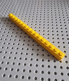 LEGO basic building block foundation brick 1x16 yellow 1 piece yellow brick 2465 R1