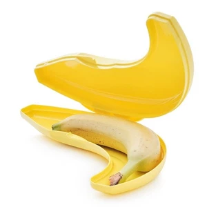 Contenedor Tupperware Banana Keeper amarillo 10" con bisagras de almacenamiento de alimentos Nuevo de Lote Antiguo - Imagen 1 de 2