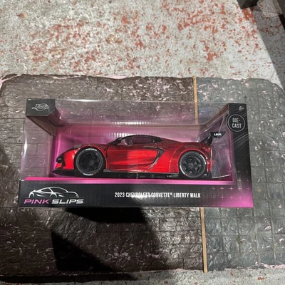 NUEVO RARO LANZAMIENTO 2025 Pink Slips 2023 CORVETTE C8 LIBERTY WALK ESCALA 1/24 🔥 Foto 1 de 4