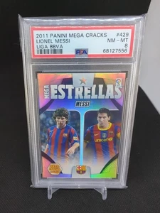 2011 Panini Megacracks Liga Bbva #429 Lionel Messi Mega Estrellas PSA 8 - Picture 1 of 2
