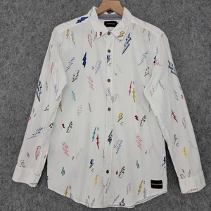 Calvin Klein Jeans Shirt Youth Boys XL 18/20 Lightning Bolt Button Down CKJ - Picture 1 of 11