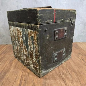1914 Dated Signalling Lamp Wooden Box - Empty. Military Army Railway WW1 - Picture 1 of 24