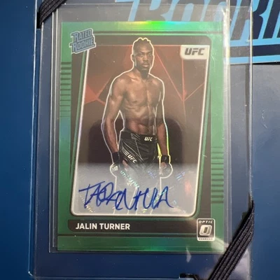 2022 Donruss Optic UFC Jalin Turner RC Green /5 auto - Image 1 of 3