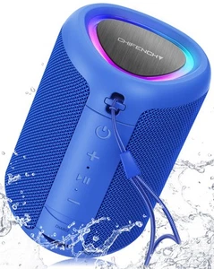 Portable Bluetooth Speaker with Lights, Powerful Crystal Clear Sound, IPX5 Wa... - Picture 1 of 8