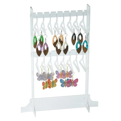 Transparent Acrylic Earring Display Stand Large Earring Hanger 2 Layers Storage - Image 1 of 4
