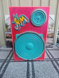 Custodia altoparlante Jem & The Holograms Back Stager glitter 1986 non testata - Foto 1 di 22