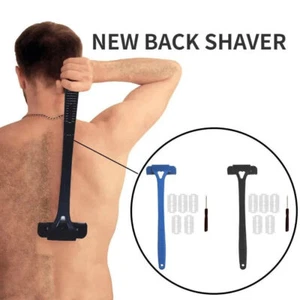 New Men Back Shaver Hair Body Shaver Safety Long Handle Foldable Trimmer Body - Picture 1 of 10