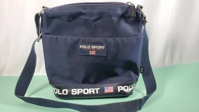 Vintage Ralph Lauren Polo Sport Crossbody Flag Messenger Bag  90s - Image 1 of 4