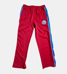 Vintage Fubu Track Pants Zippered Pockets Boys XL Red Blue Trim Y2K Hip Hop 90s - Picture 1 of 8