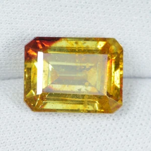 8.31 ct SPARKLING YELLOW MULTI SPARKLING 100% NATURAL SPHALERITE - Octagon BG - Picture 1 of 2