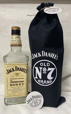 JACK DANIELS 2 x JD Jack Daniel’s Bottle Gift bags | Cloth Bags | Free Postage | Woven Burlap