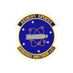 15th Munitions Squadron (U.S. Air Force) REVERSE PRINT Transparent STICKER - Picture 1 of 16