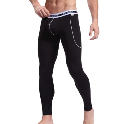 Mens Underwear Long Johns Days of Week Print Sleep Pants Thermal Pants Slimming - Image 1 of 4