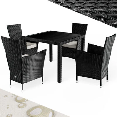 CASARIA® Gartenmöbel Essgruppe Sitzgruppe Polyrattan WPC Balkon Terrasse Set - Bild 1 von 4