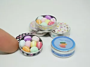 1 pc Miniature Macaron Box Dollhouse Handmade Macaron Clay 1/12 Scale - Picture 1 of 12