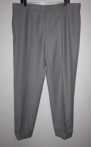 BROOKS BROTHERS BLACK FLEECE Thom Browne pantaloni di lana grigio mosca BB5