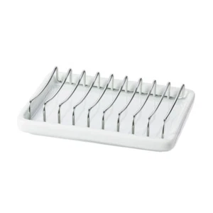 Bathroom Organizer Stainless Steel Soap Dish 2 Tier Tray Inhalation Household - Picture 1 of 11