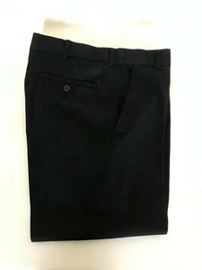 GEORGE Flat Front Dress Pants Black 32/32 Polyester MACHINE WASH - Picture 1 of 3