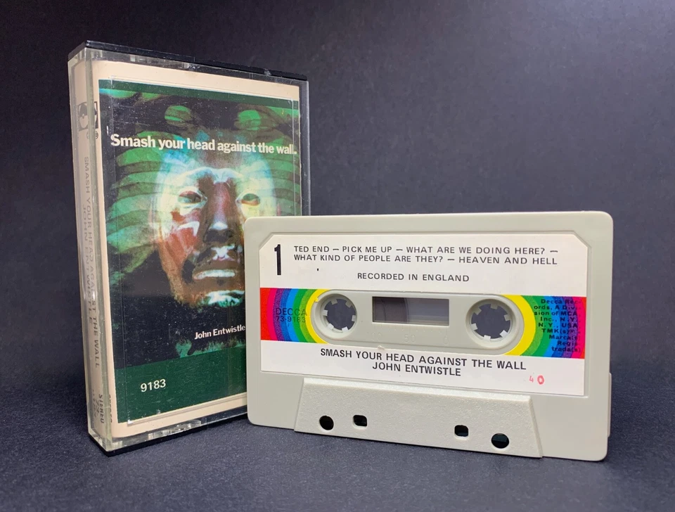 John Entwistle SMASH YOUR HEAD AGAINST THE WALL Cassette **US 1ST ISSUE 1971** - Image 1 of 4