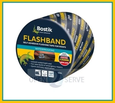 Bostik Flashband Self-Adhesive Flashing Tape Durable Waterproof Seal- 50mm x 10m