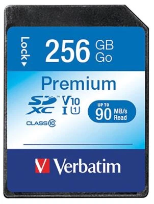 VERBATIM - Premium U1 SDXC Memory Card, 256GB up to 90MB/s - Image 1 of 3