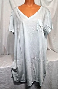 Victorias Secret V Neck Pocket 100% Cotton Sleepshirt Night Gown Pajama NWT XL - Picture 1 of 7