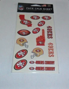 SAN FRANCISCO 49ERS 15 TATUAJES TEMPORALES CARA CAL PELAR Y PEGAR - Imagen 1 de 1