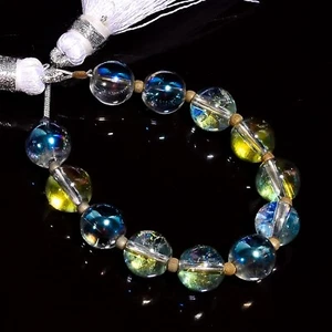 Piedras preciosas de cuarzo arco iris natural forma redonda cuentas lisas 8X8 mm hilo 4" E-562 - Imagen 1 de 1