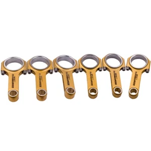 6x Titanizing Forged 4340 EN24 ​​​​​​​Connecting Rods for Porsche - Picture 1 of 12