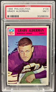 1966 Philadelphia Football Grady Alderman PSA 7 NM Minnesota Vikings #106 cc23 - Picture 1 of 2