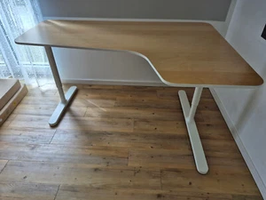 Eckschreibtisch Bekant IKEA, Birke/weiss, 160x110(63)gebraucht - Bild 1 von 2