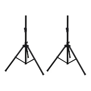 NJS Verstellbarer Lautsprecherständer DOPPELPACK Schwarz 35mm Schwerlast Aluminium Stativ PA - Bild 1 von 1