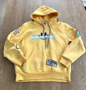 Very Cool Happy Ending Hoodie Yellow size Medium CoolShirtz Unisex - Picture 1 of 11