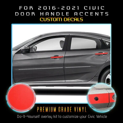 Adesivo gráfico de destaque para para para-choque dianteiro Honda Civic 2016-2021 - Vinil fosco plano - Imagem 1 de 4